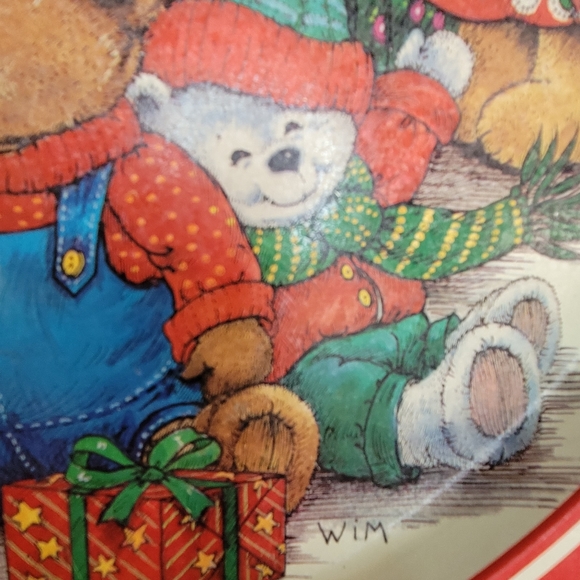 Vintage Creative Concepts Tin Christmas Platter-bears - Picture 6 of 6